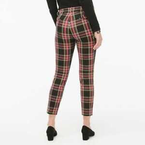 J. CREW Winnie Pant in Black Stewart Tartan Plaid 6P NWT AT554